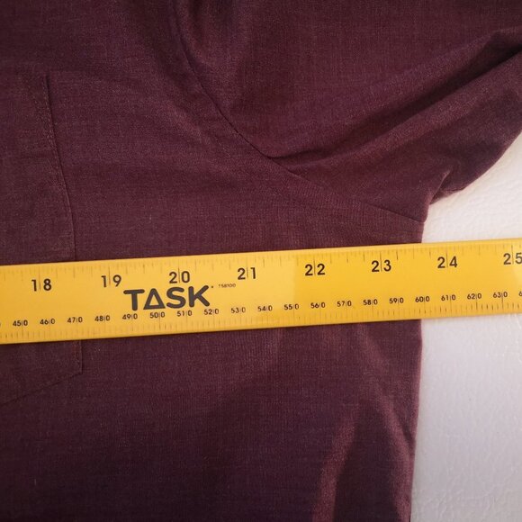 Old Navy Everyday Men's Size Large Burgundy Button Down Built in Flex Shirt - Picture 10 of 12